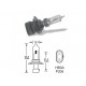 12V HB3A P20d 60W, rovná patice
